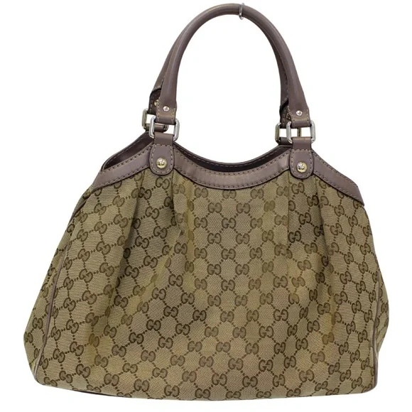 Vintage Authentic Larger GUCCI SUKEY Bag with lavender / purple trim RARE - Picture 14 of 16